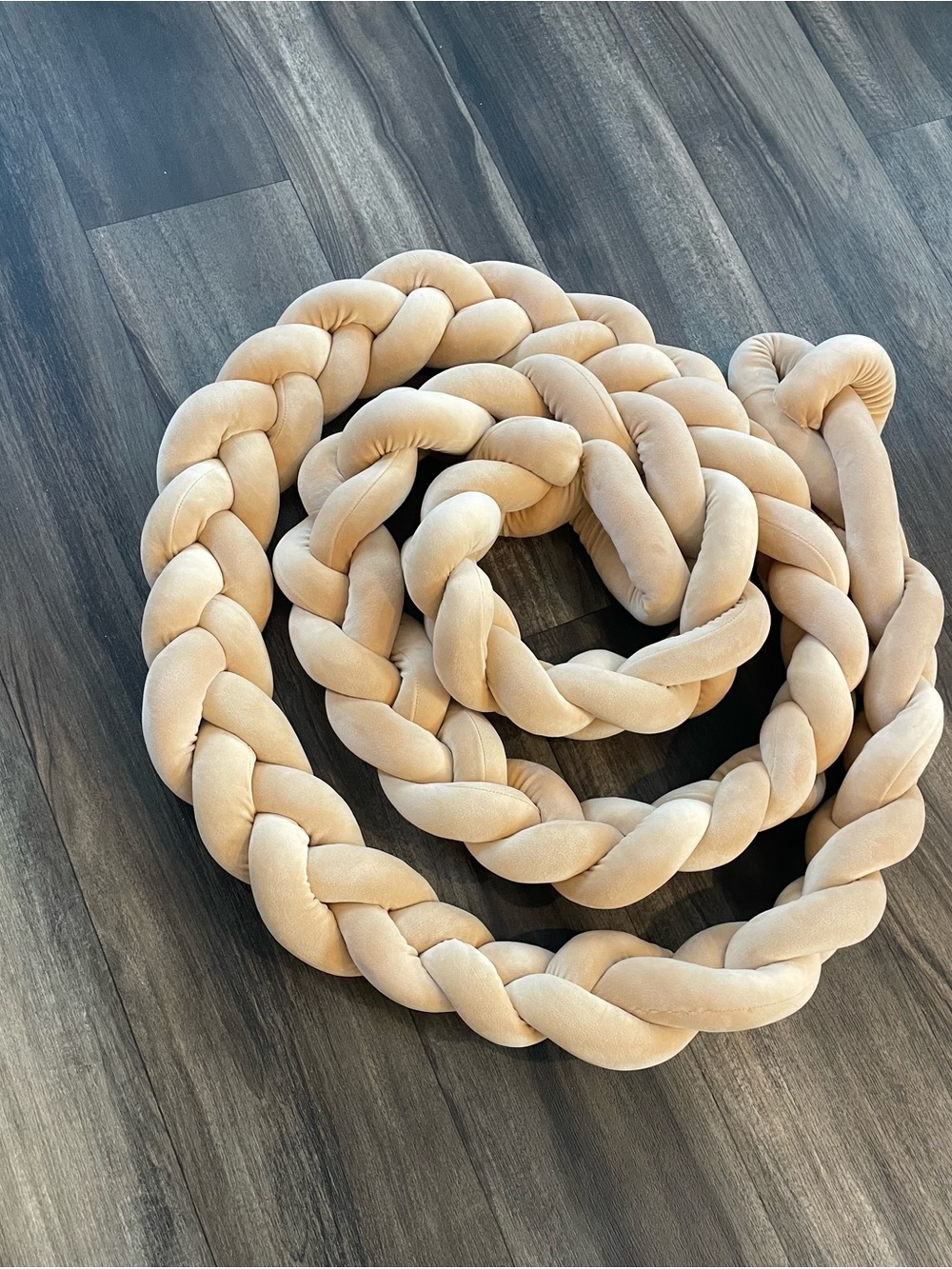 Plush Braided Cushion/Decorative Knot— Beige… 5 yards X 5” appx.